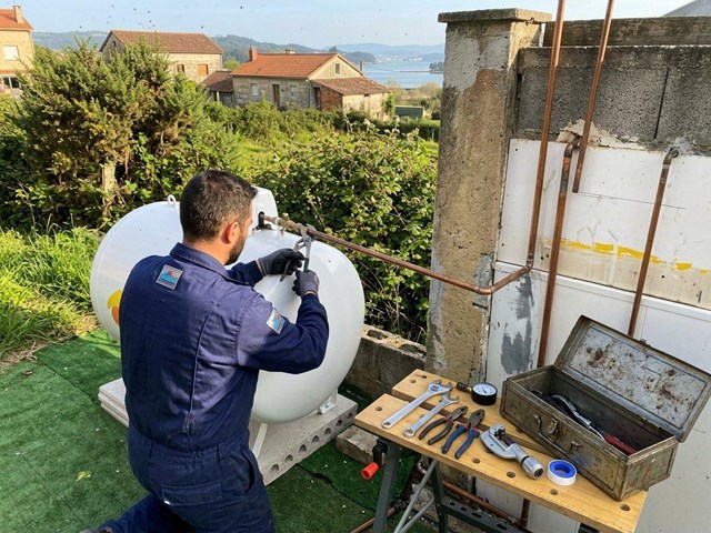 Instalación de gas propano en Mugardos con depósito