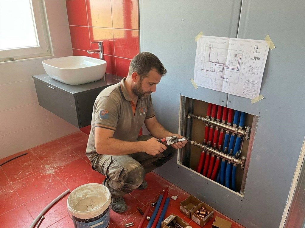Foto 1 Instalación de redes de fontanería en Ares